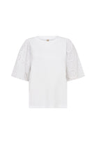 Soya Concept Loraine Broderie Anglaise Top - White