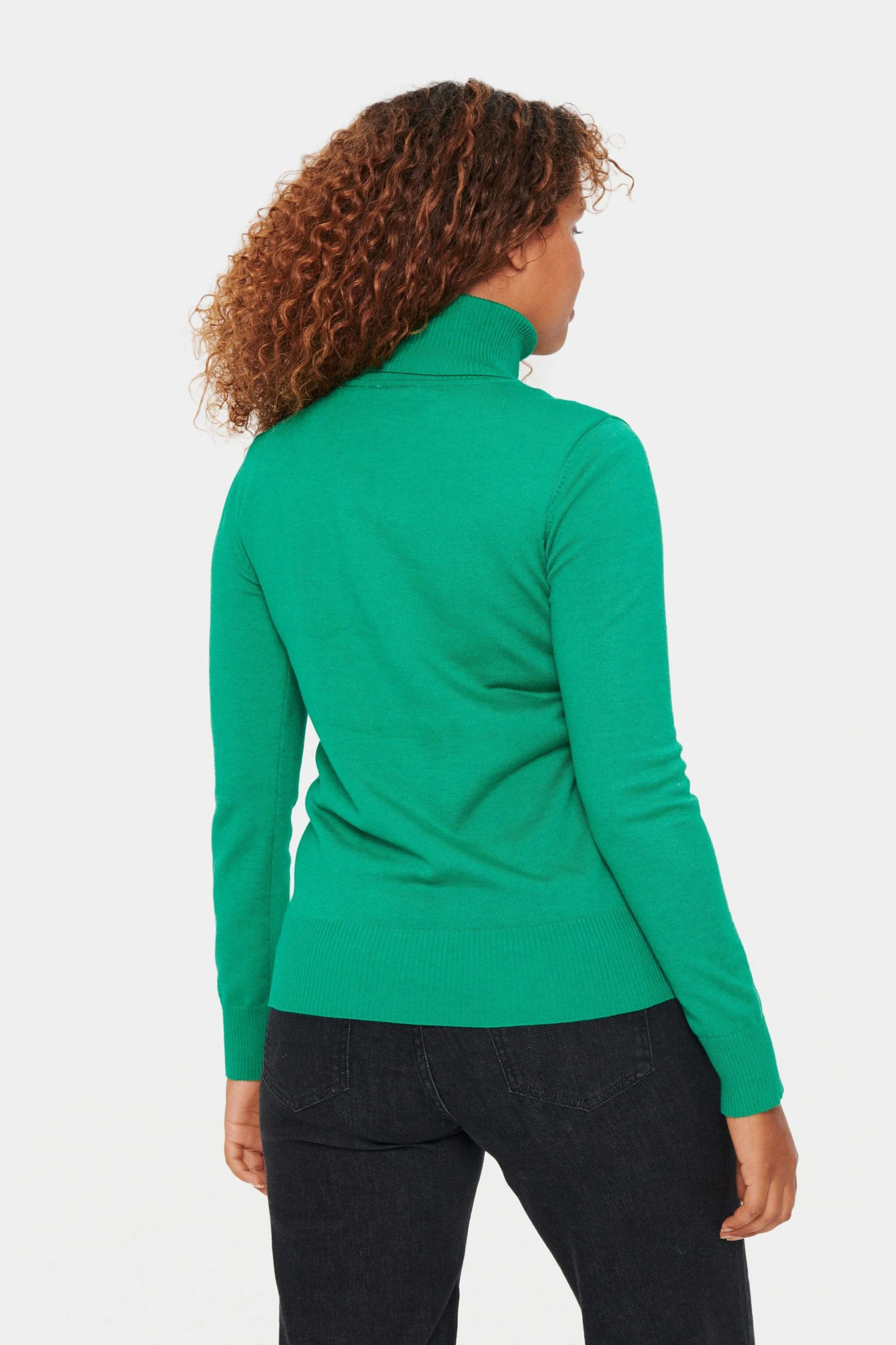 Soya Concept Mila Roll Neck Jumper - Verdant Green