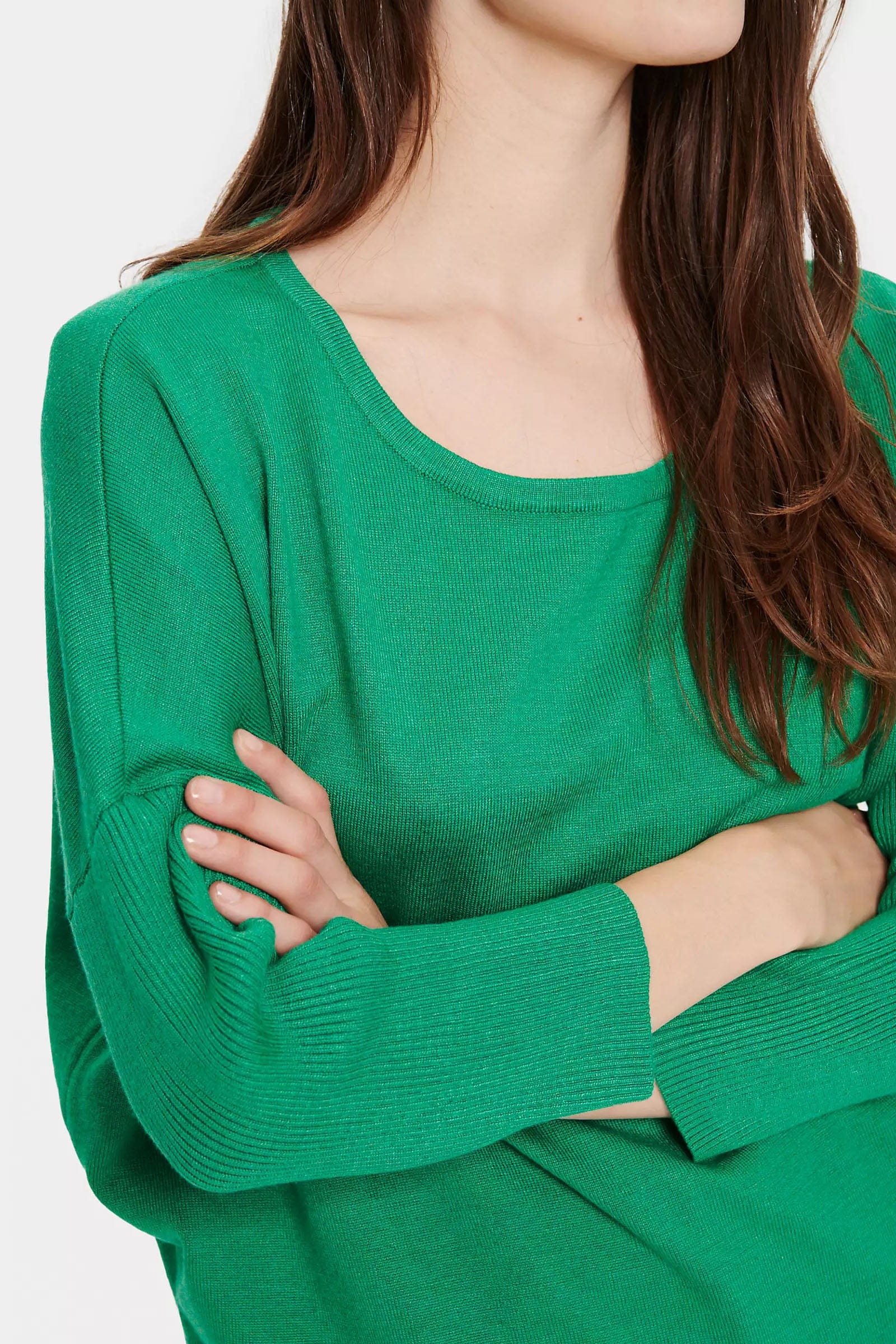 Soya Concept Mila Round Neck Jumper - Verdant Green