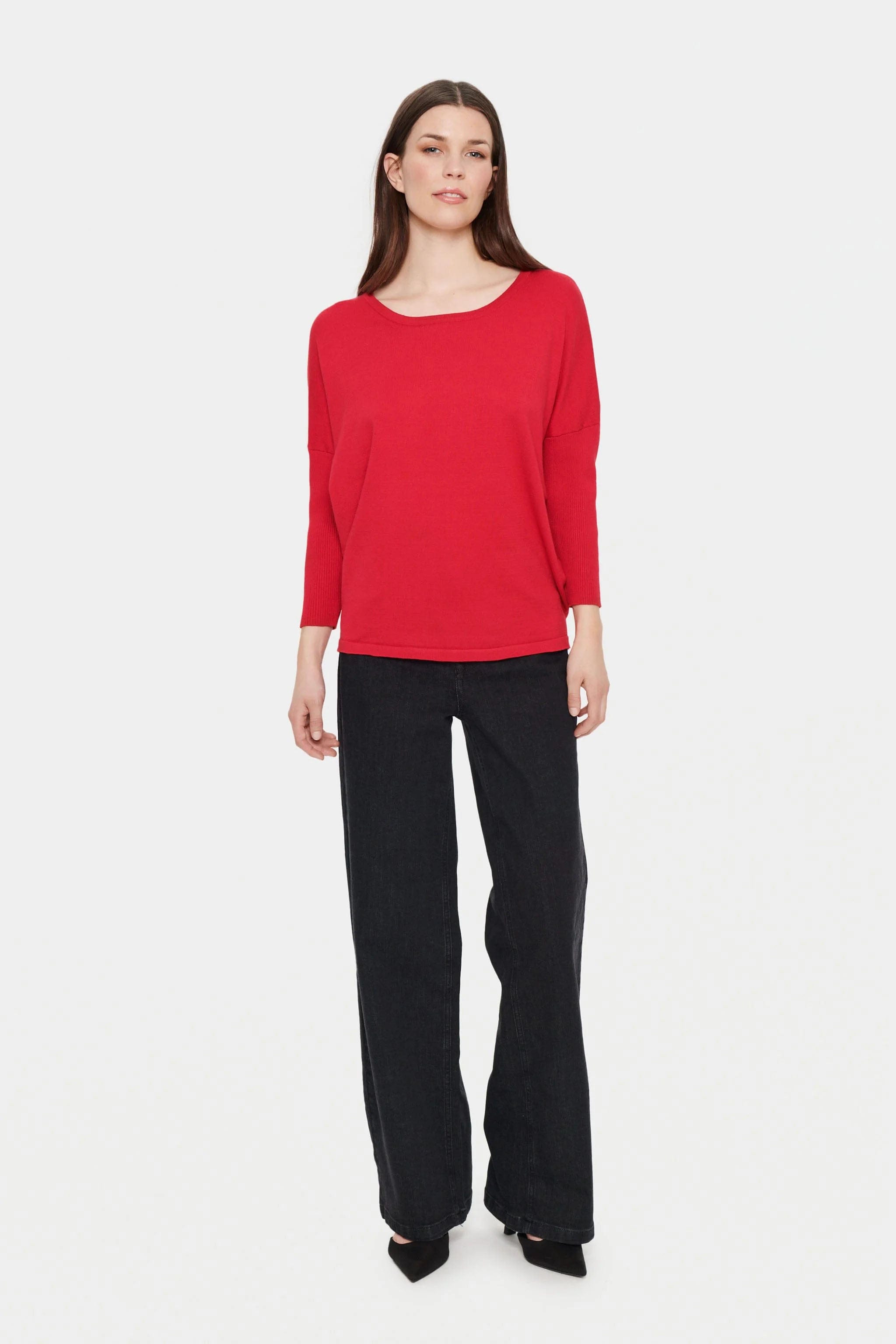 Soya Concept Mila Round Neck Jumper - Winterberry