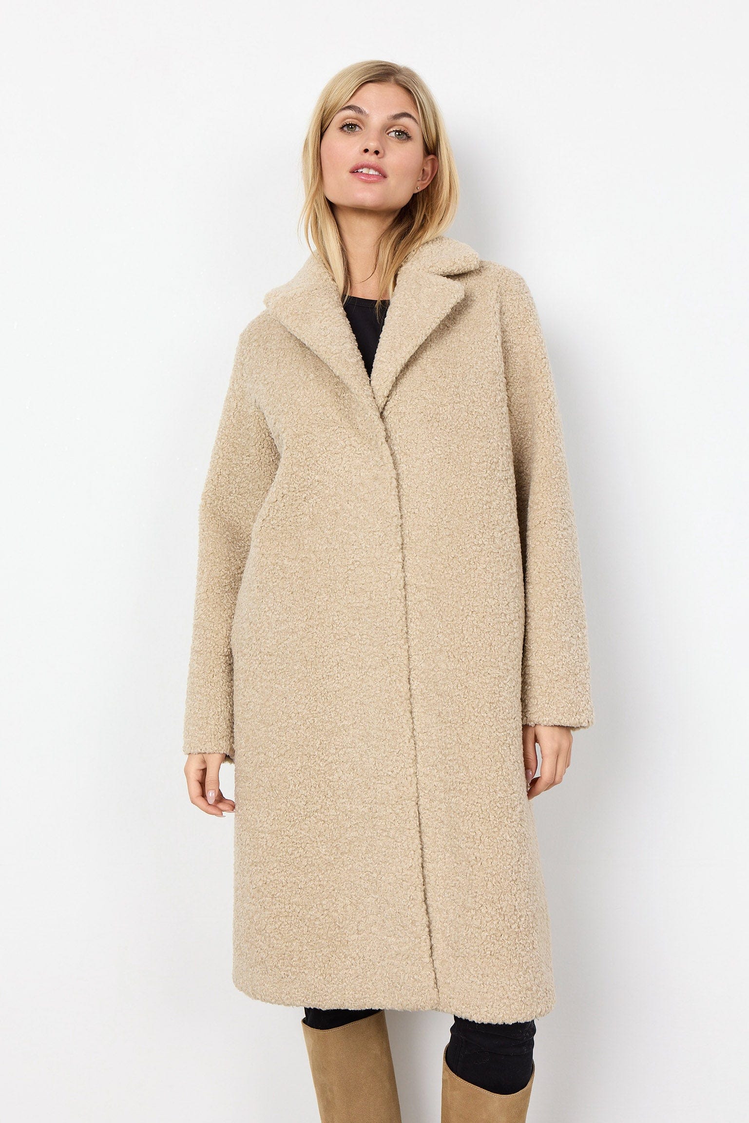 Soya Concept Mukite Teddy Coat - Sand