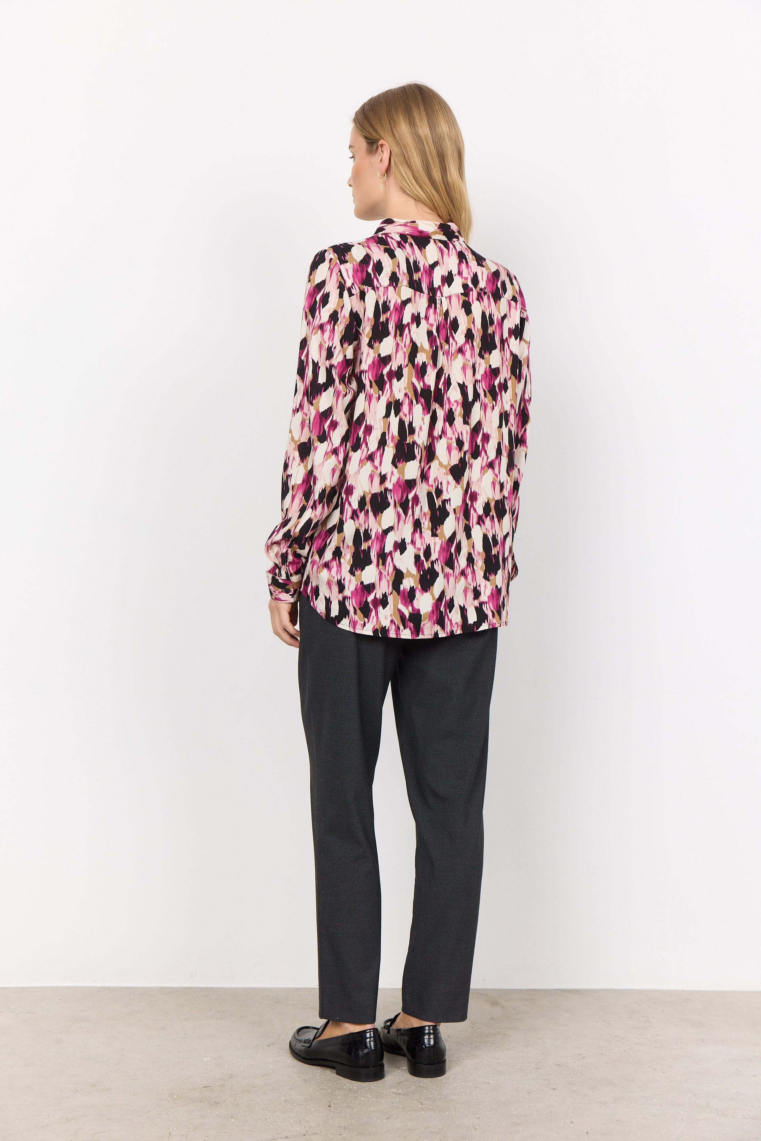 Soya Concept Nanna Printed Shirt - Fuchsia Combi