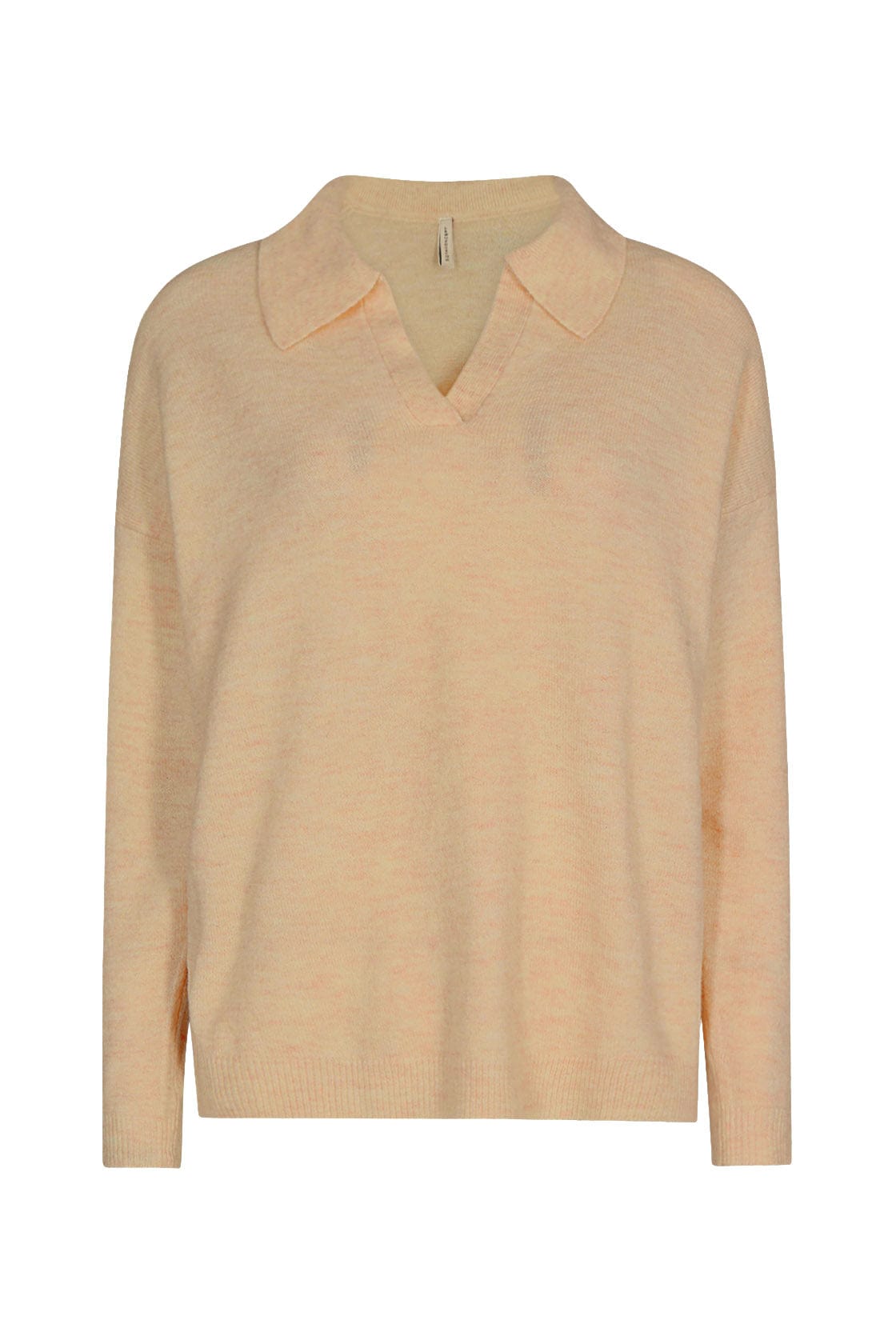 Soya Concept Nessie Collared Pullover - Sand Melange