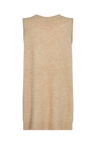 Soya Concept Nessie Longline Sleeveless Jumper - Sand Melange