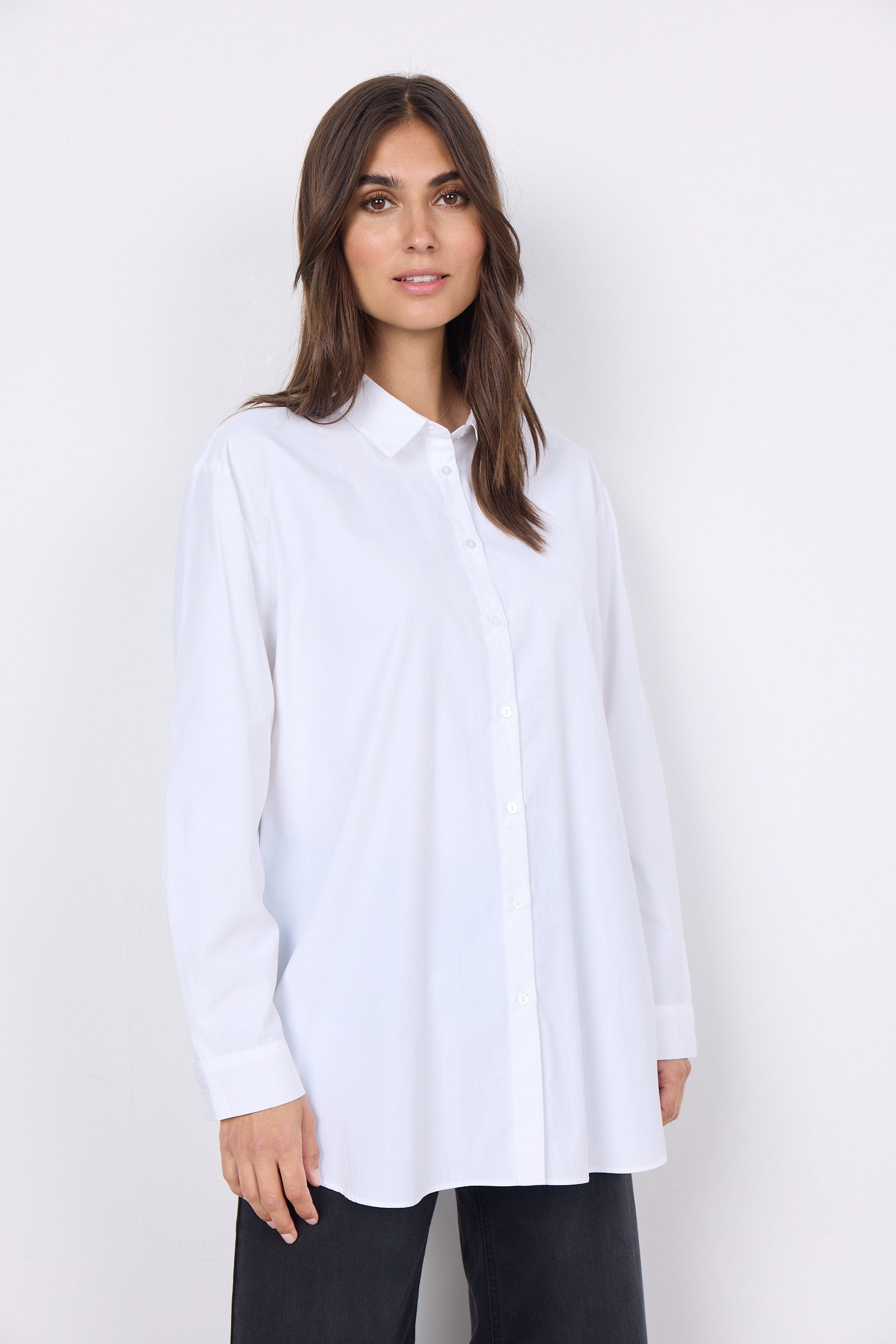 Soya Concept Netti Plain Shirt - White