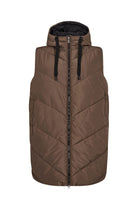 Soya Concept Nina Longline Quilted Gilet - Dark Army