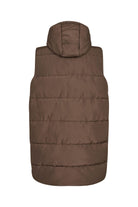 Soya Concept Nina Longline Quilted Gilet - Dark Army