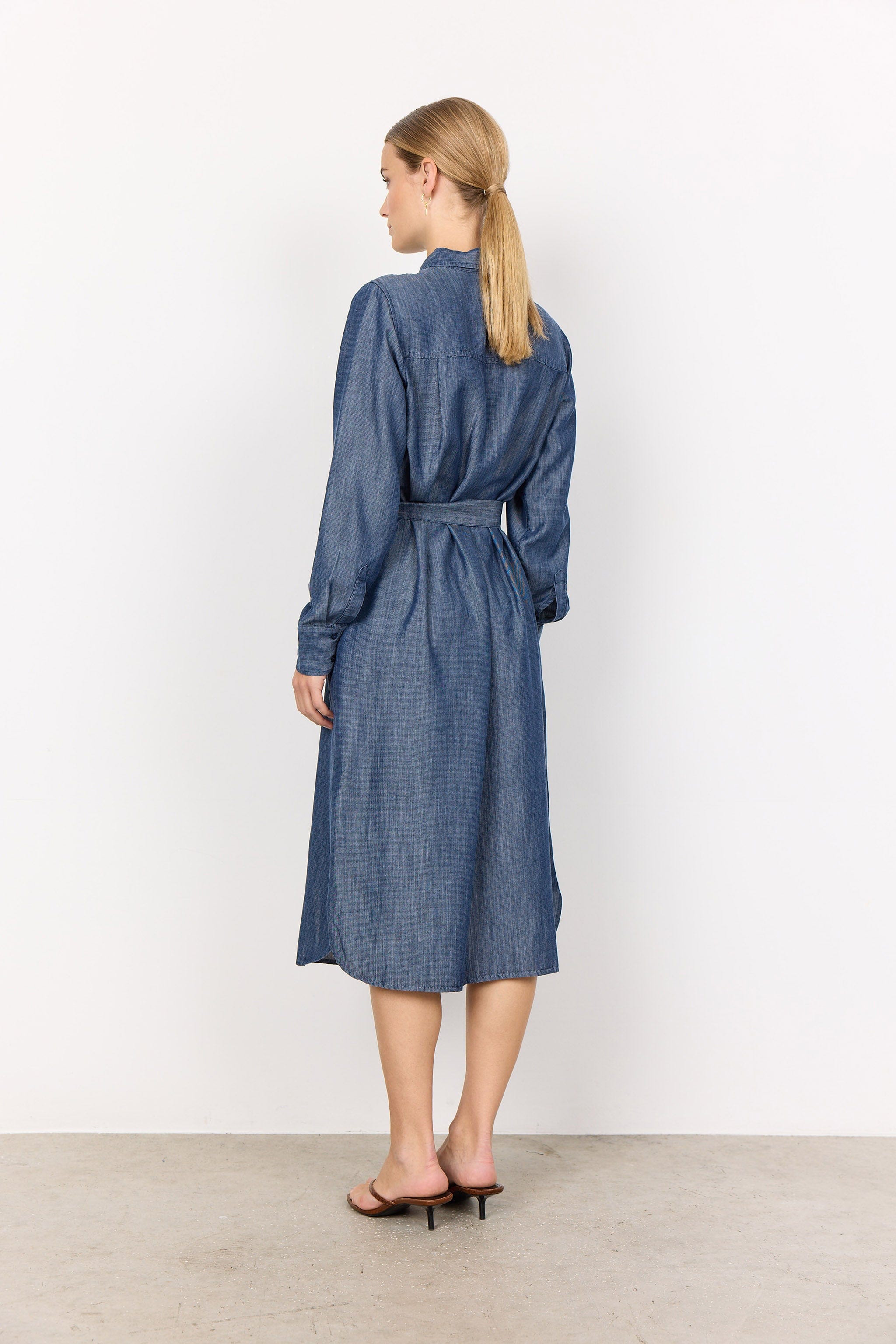 Soya Concept Ontario Lyocell Dress - Medium Blue Denim