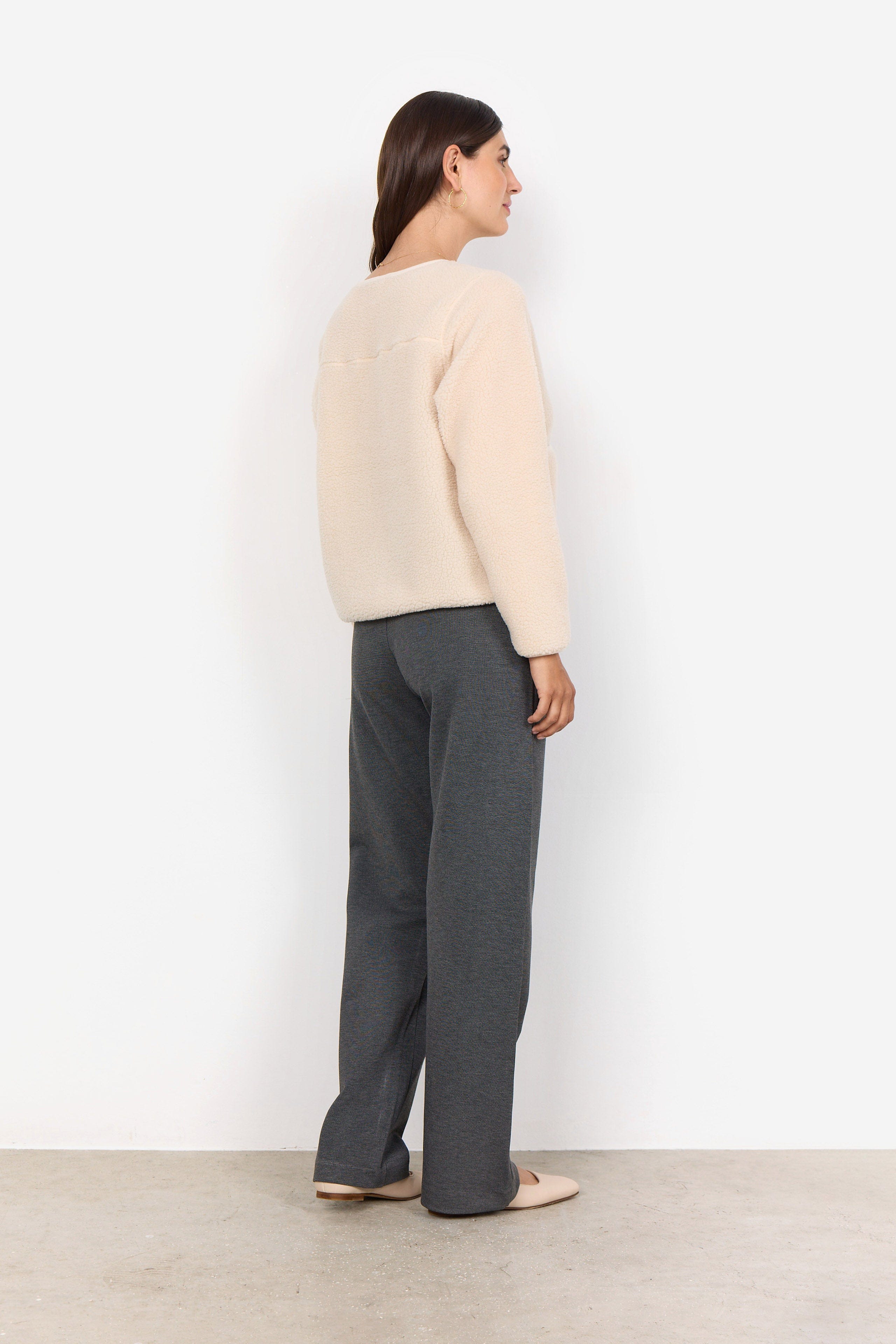 Soya Concept Onyx Fleece Cardigan - Cream