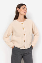 Soya Concept Onyx Fleece Cardigan - Cream