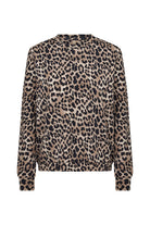 Soya Concept Ophia Leopard Print Top - Sand Combi