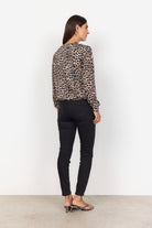 Soya Concept Ophia Leopard Print Top - Sand Combi