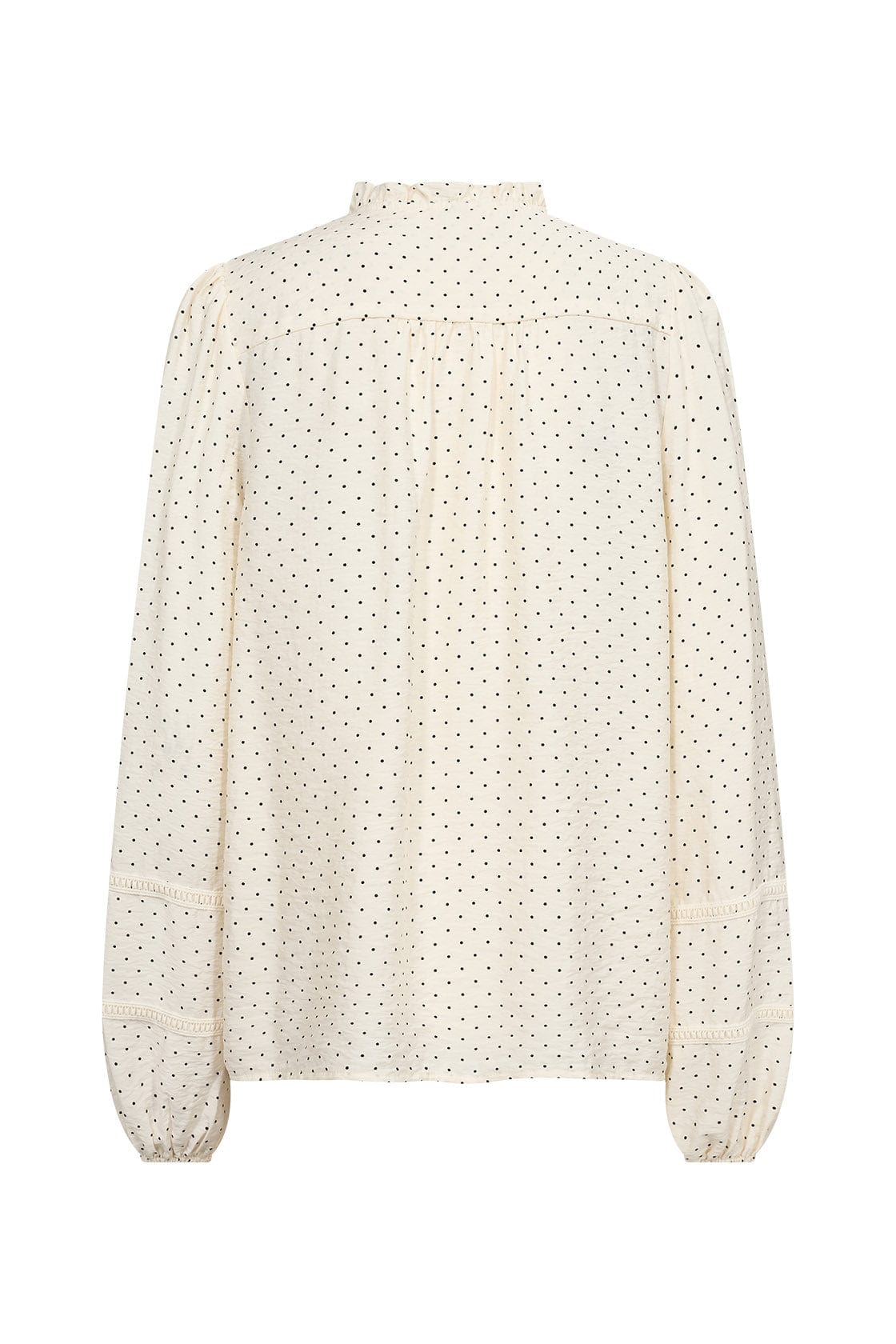 Soya Concept Orit Embroidery Detail Spotty Blouse - Cream Combi