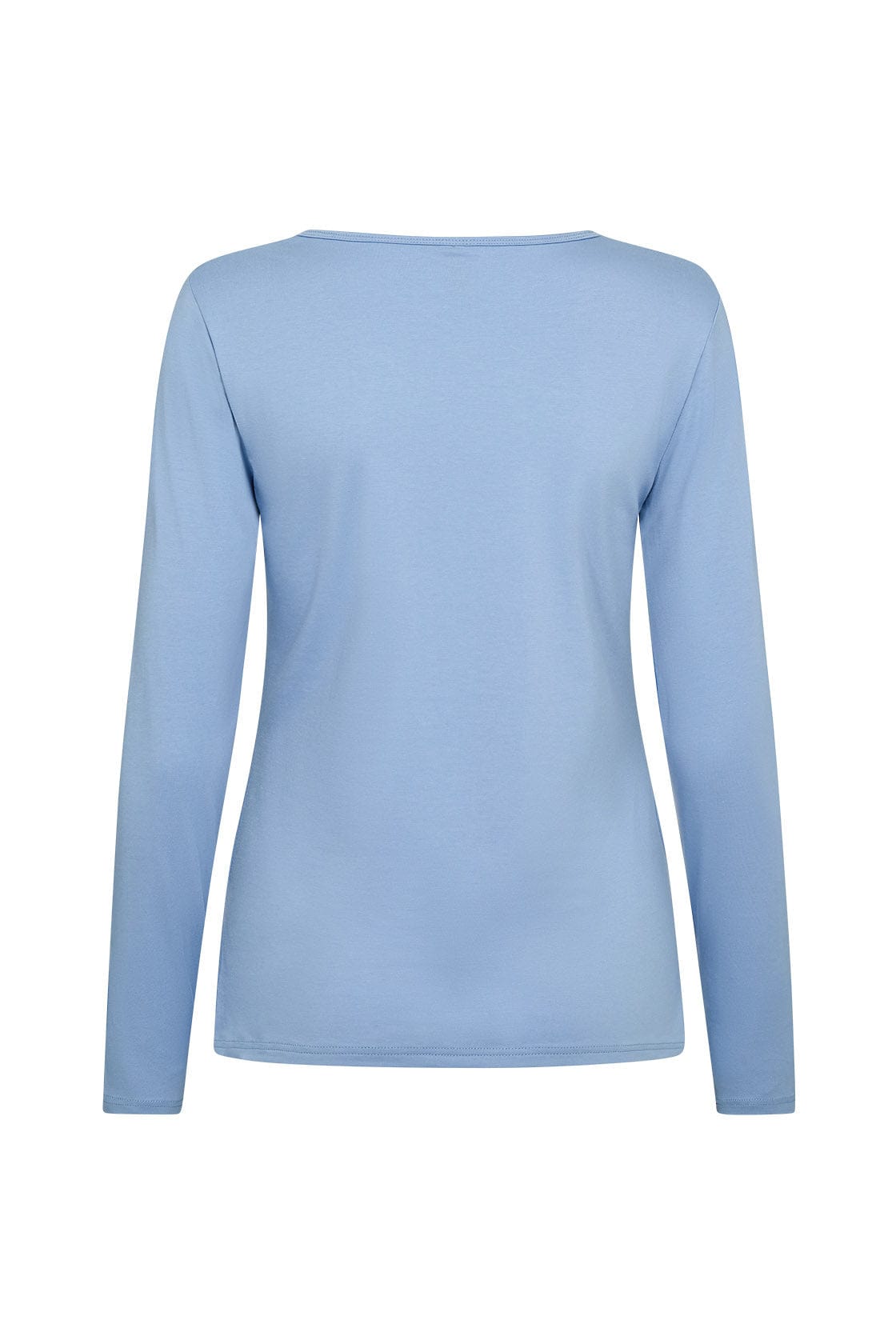 Soya Concept Pylle Plain Long Sleeve Top - Crystal Blue