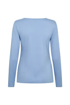 Soya Concept Pylle Plain Long Sleeve Top - Crystal Blue