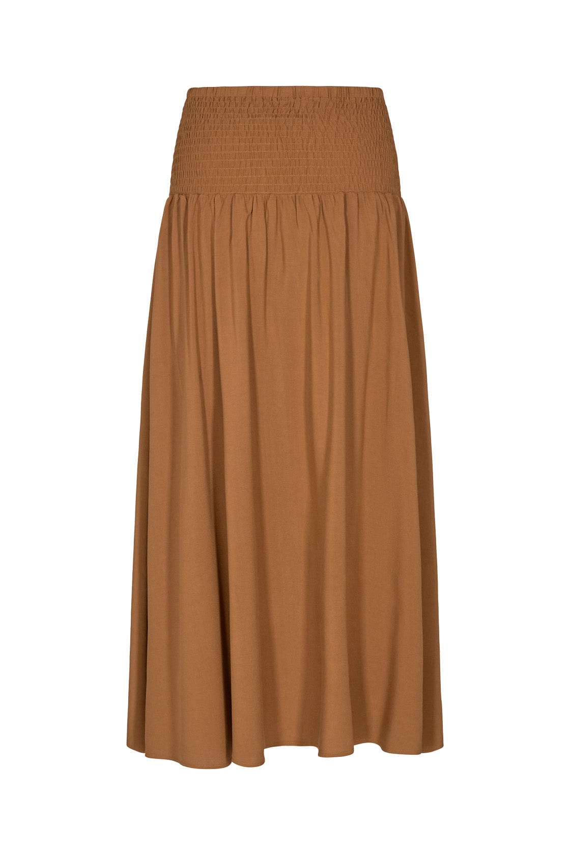 Soya Concept Radia Stretch Waist Midi Skirt - Caramel