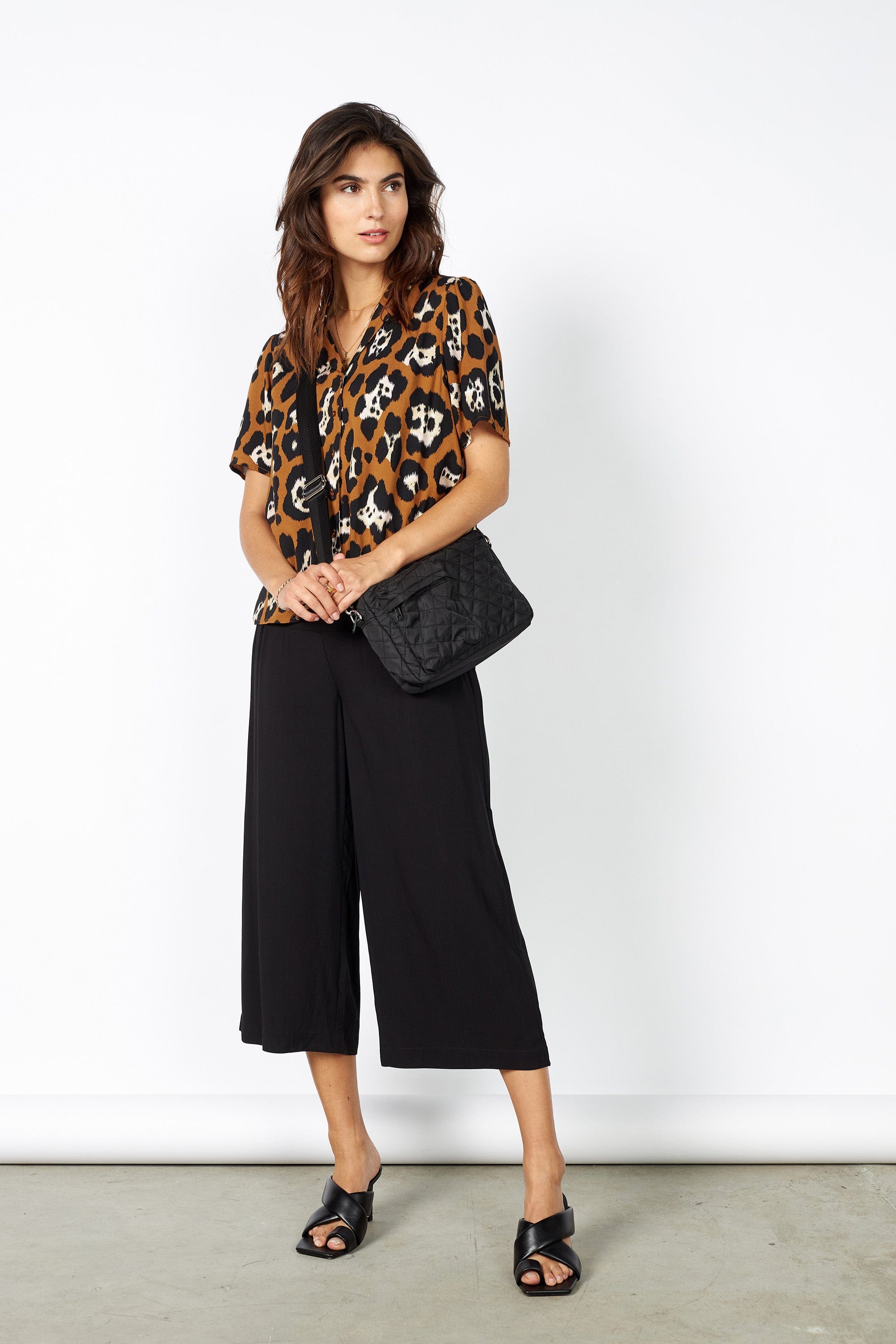 Soya Concept Radia Sustainable Viscose Culottes - Black