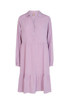 Soya Concept Radia Tiered Hem Dress - Lilac Mist