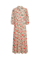 Soya Concept Sammy Floral Print Midi Dress - Dusty Clay Combi