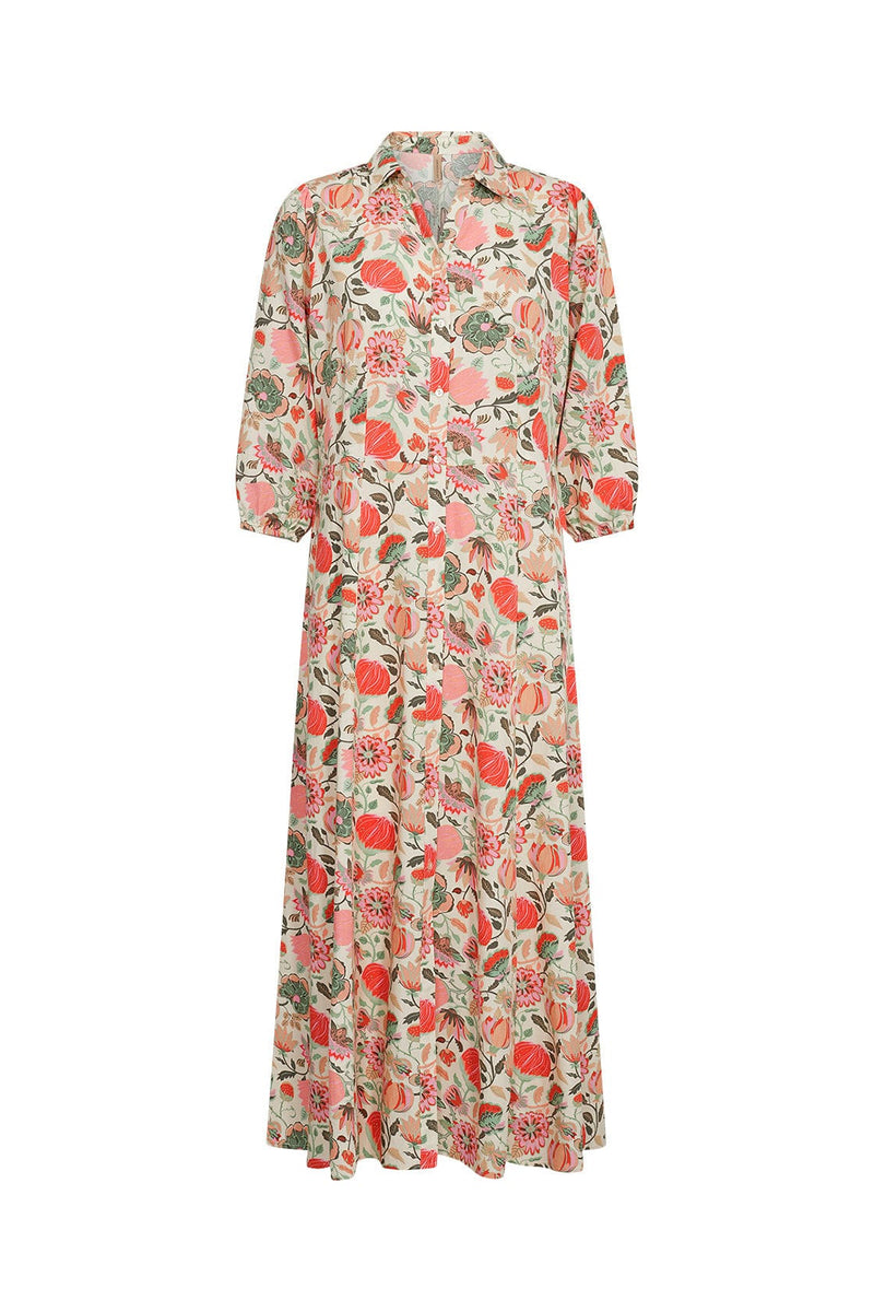 Soya Concept Sammy Floral Print Midi Dress - Dusty Clay Combi – Potters ...