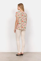 Soya Concept Sammy Floral Print Top - Dusty Clay Combi