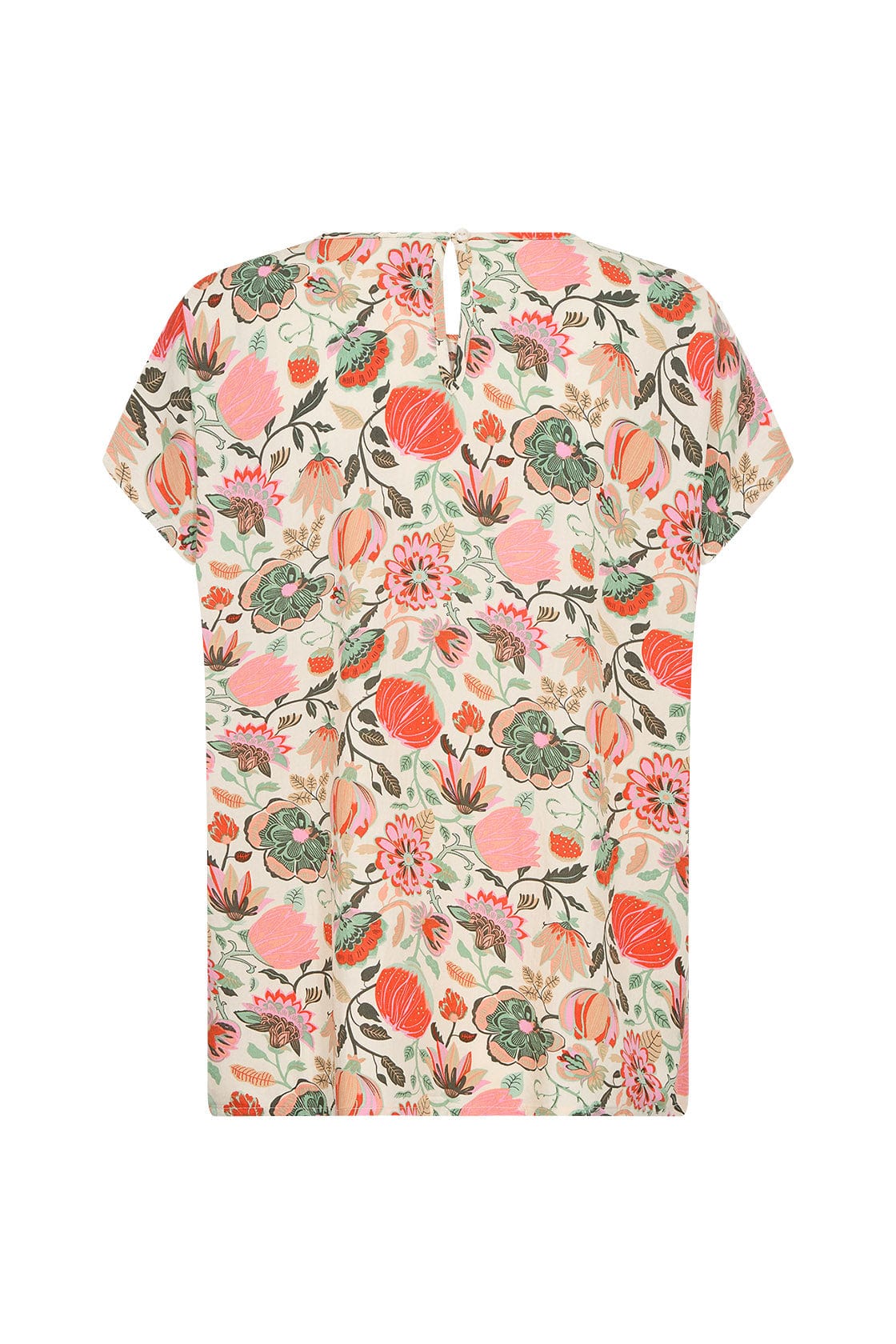 Soya Concept Sammy Floral Print Top - Dusty Clay Combi