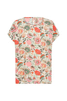 Soya Concept Sammy Floral Print Top - Dusty Clay Combi