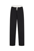 Soya Concept Siham Contrast Elastic Waist Trousers - Black