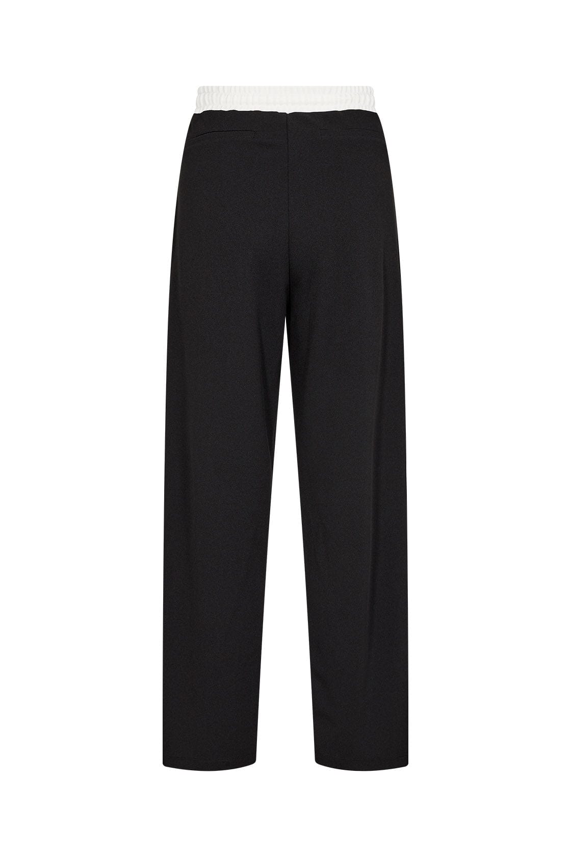 Soya Concept Siham Contrast Elastic Waist Trousers - Black