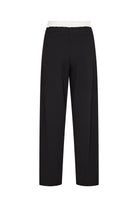 Soya Concept Siham Contrast Elastic Waist Trousers - Black