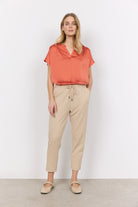 Soya Concept Siham Elastic Waist Trousers - Sand