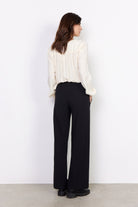 Soya Concept Siham Wide Leg Elastic Waist Trousers - Black