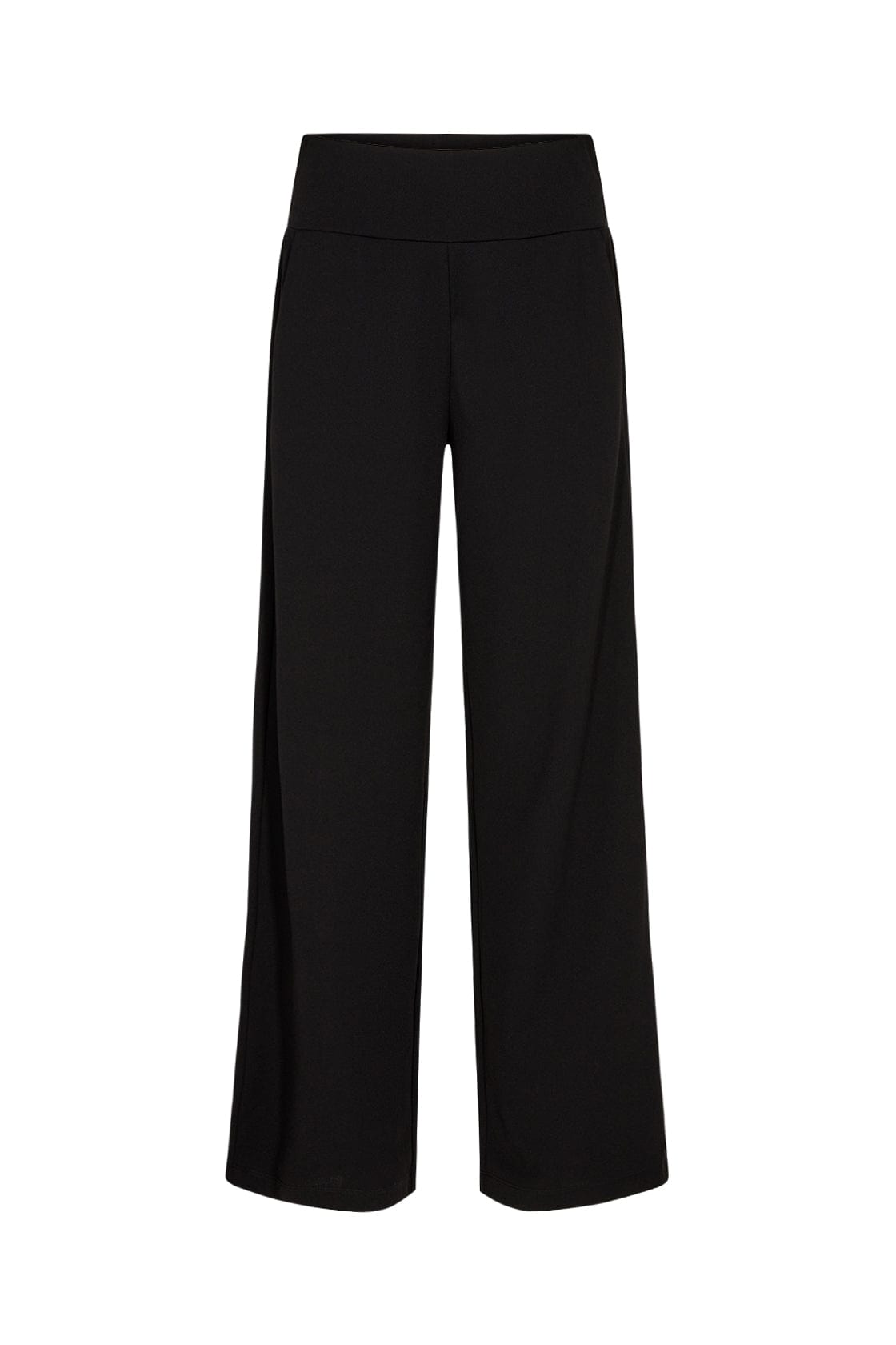 Soya Concept Siham Wide Leg Elastic Waist Trousers - Black