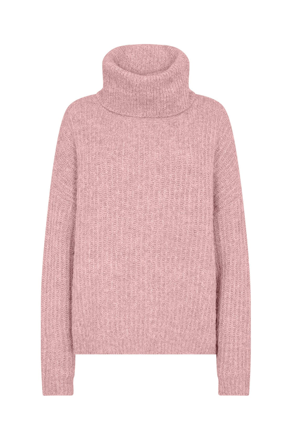 Soya Concept Torino Roll Neck Jumper - Shadow Rose Melange