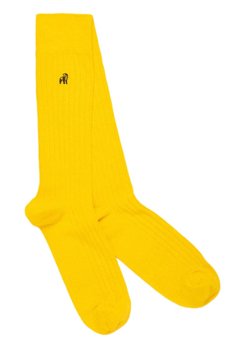 Swole Panda Bamboo Socks - Banana Yellow SP359_YELLOW_7-11