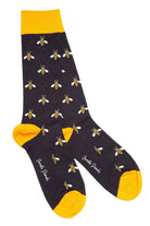 Swole Panda Bumblebee Bamboo Socks - Navy SP375_BEE_7-11