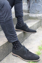 Swole Panda Spotted Bamboo Socks - Black SP331_BLACK_7-11