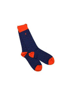 Swole Panda Spotted Bamboo Socks - Orange/Navy