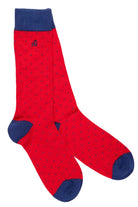 Swole Panda Spotted Bamboo Socks - Red SP113_RED_7-11