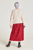 Thought Eloise Tencel Pleated Midi Skirt - Raspberry Pink