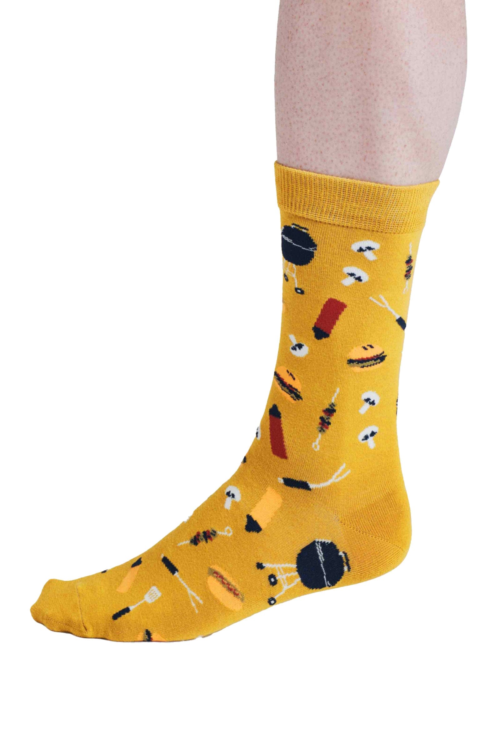 Thought King of The Grill Bamboo Socks - Chartreuse Yellow SSM048_CHARTYELL_7-11