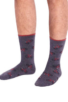 Thought Marquis Bamboo Bike Socks - Dark Grey Marle SPM809_DGM_7-11