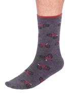 Thought Marquis Bamboo Bike Socks - Dark Grey Marle SPM809_DGM_7-11