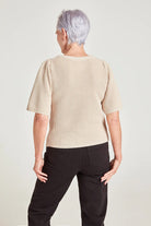 Thought Perfect Organic Cotton Knit T-Shirt - Linen Cream