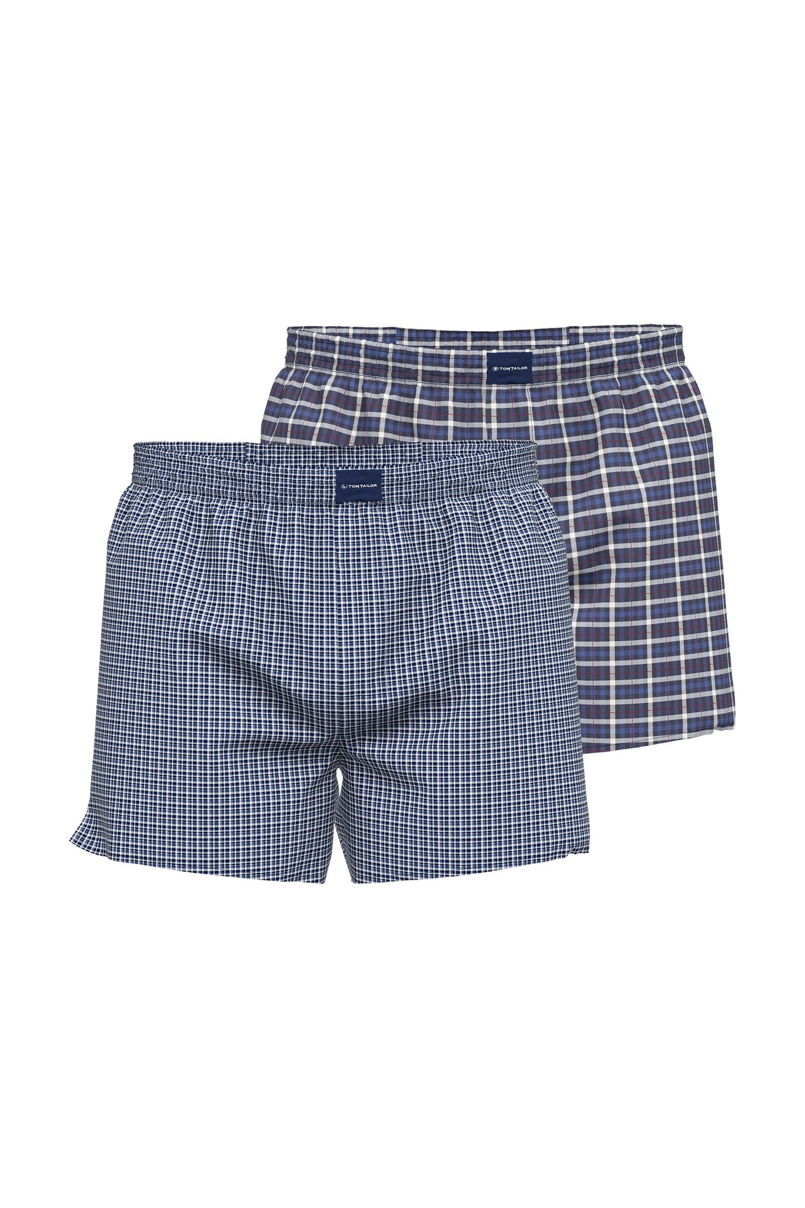Tom Tailor Woven Boxer Shorts - 2 Pack - Dark Blue Check – Potters of Buxton