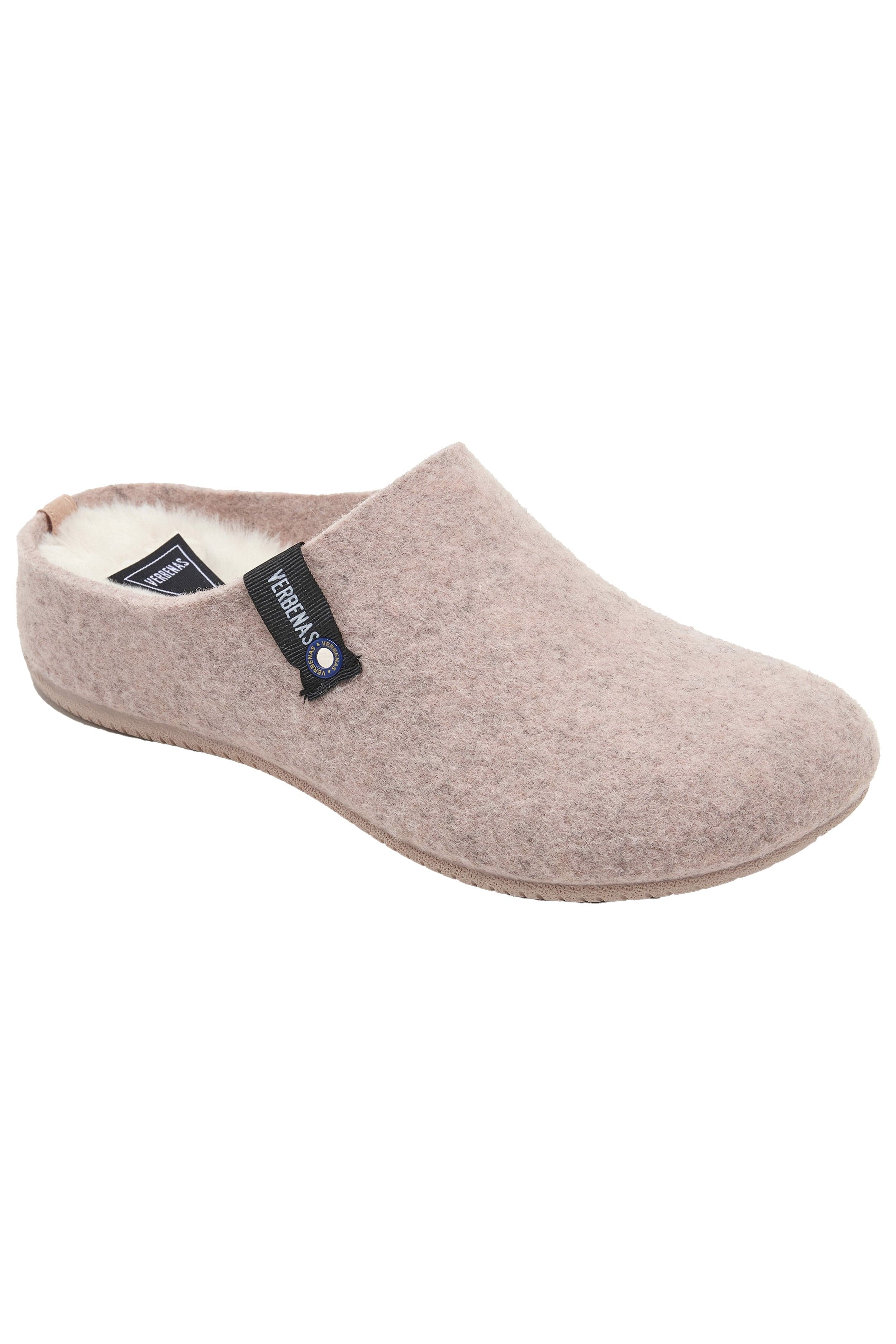 Verbenas York Recycled Felt Slippers - Antique