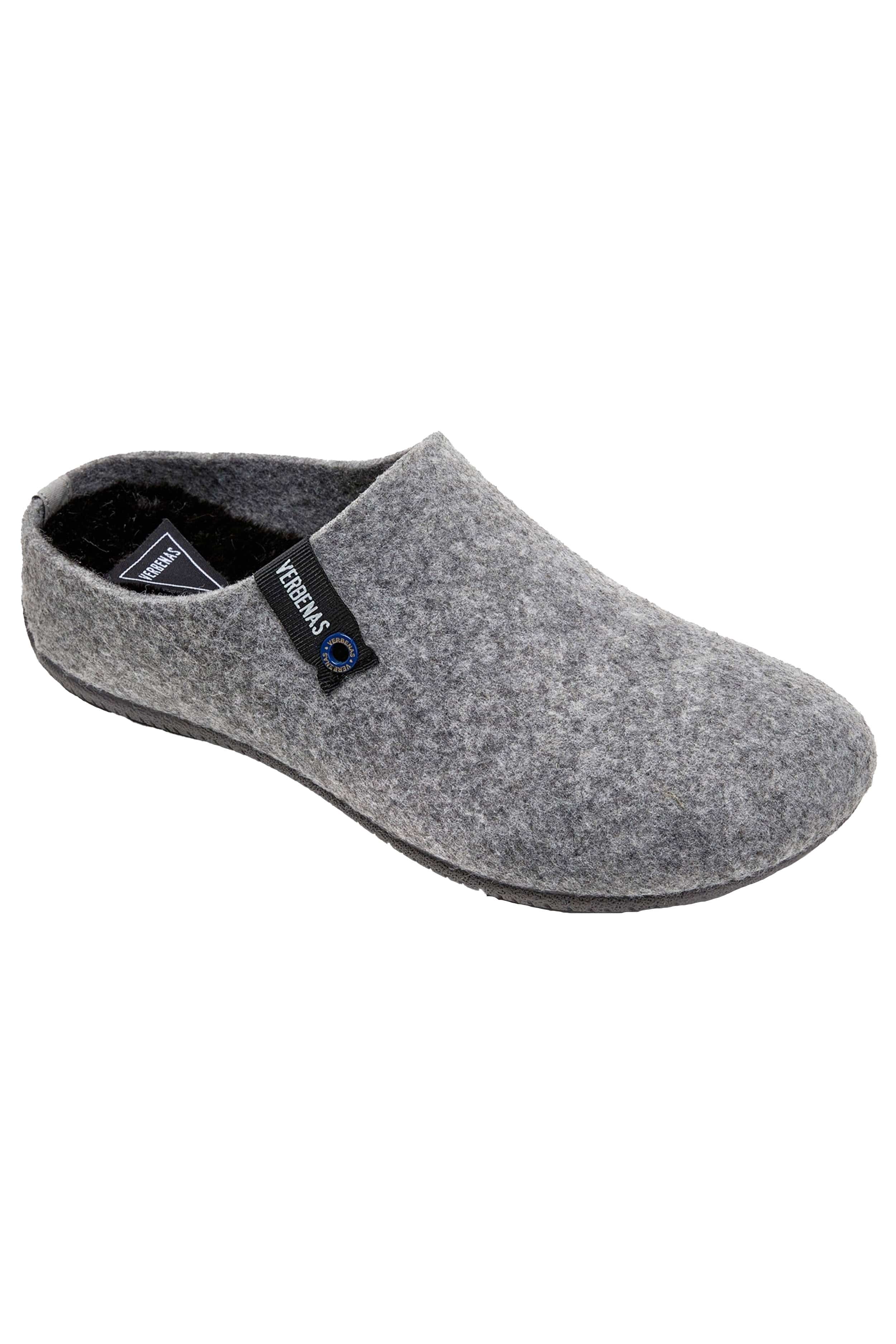 Verbenas York Recycled Felt Slippers - Grey