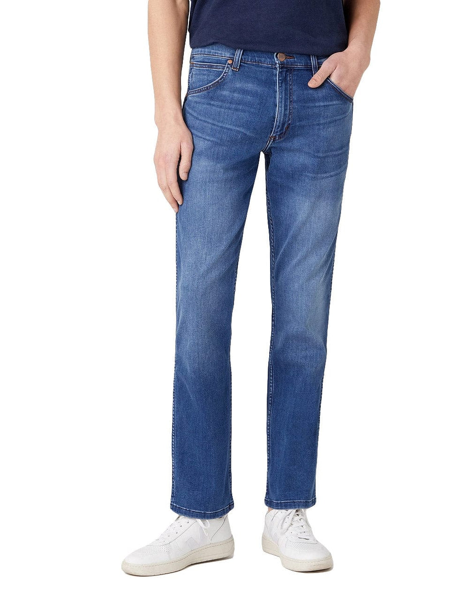 Wrangler Greensboro Epic Soft Straight Jeans - Bright Stroke – Potters ...