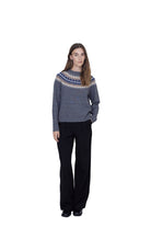 Yerse Fairisle Jumper - Uniform Blue