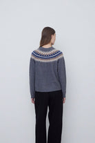 Yerse Fairisle Jumper - Uniform Blue